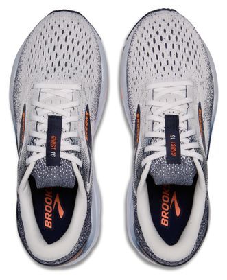 Chaussures Running Brooks Ghost 16 Blanc/Orange Homme