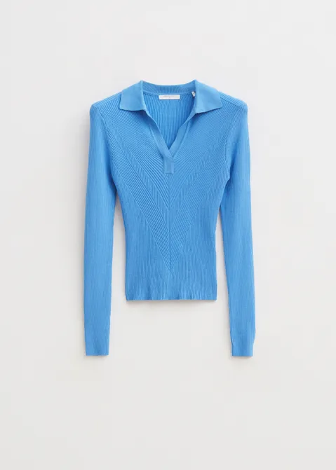 Polo trui geribd blauw (BLW.M)
