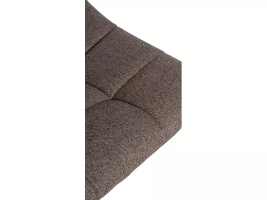 Lot de 2 Tabouret de bar - Tissu & Métal - Taupe - Jerry