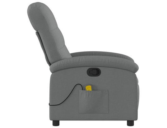 VIDAXL - Fauteuil Relaxation Fauteuil de massage inclinable - Gris foncé - 70x93x101cm