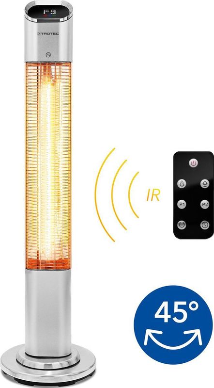 TROTEC Infrarood terrasverwarming IRS 2050 E - met afstandsbediening en 45° oscillatie