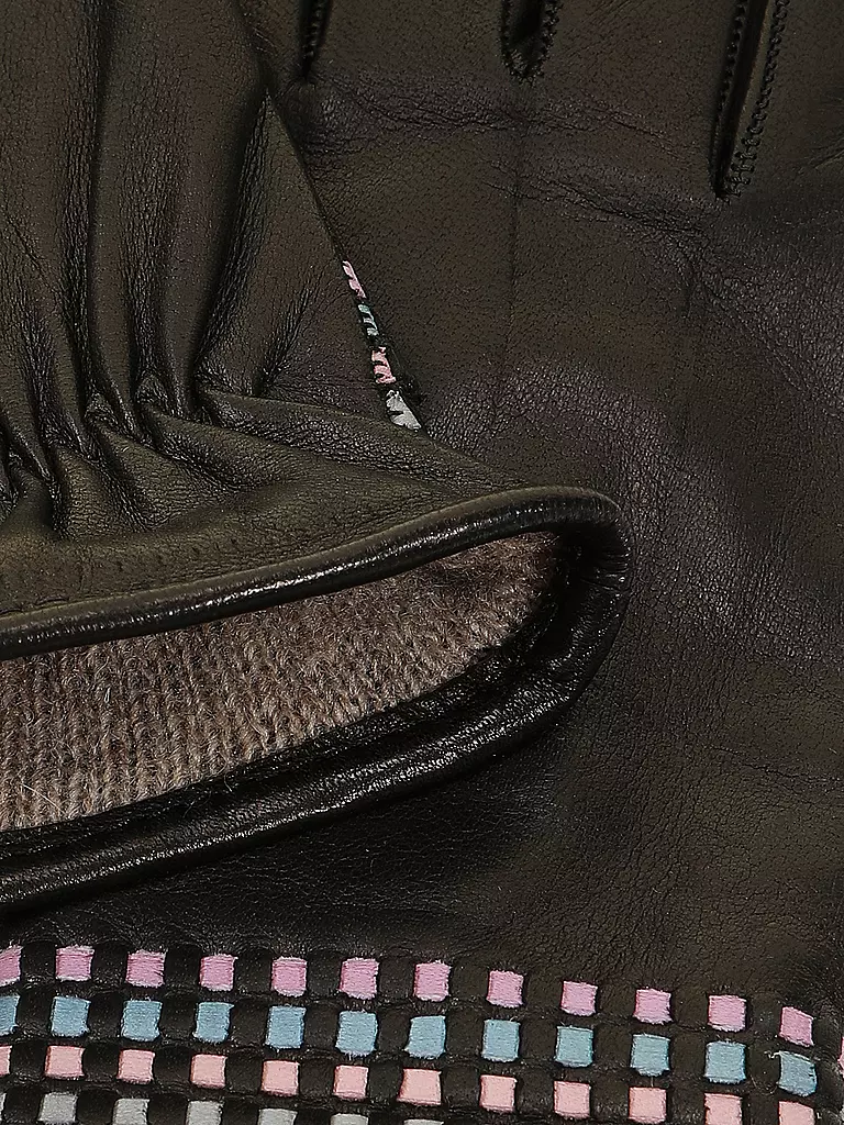 EMPORIO ARMANI Lederhandschuhe schwarz