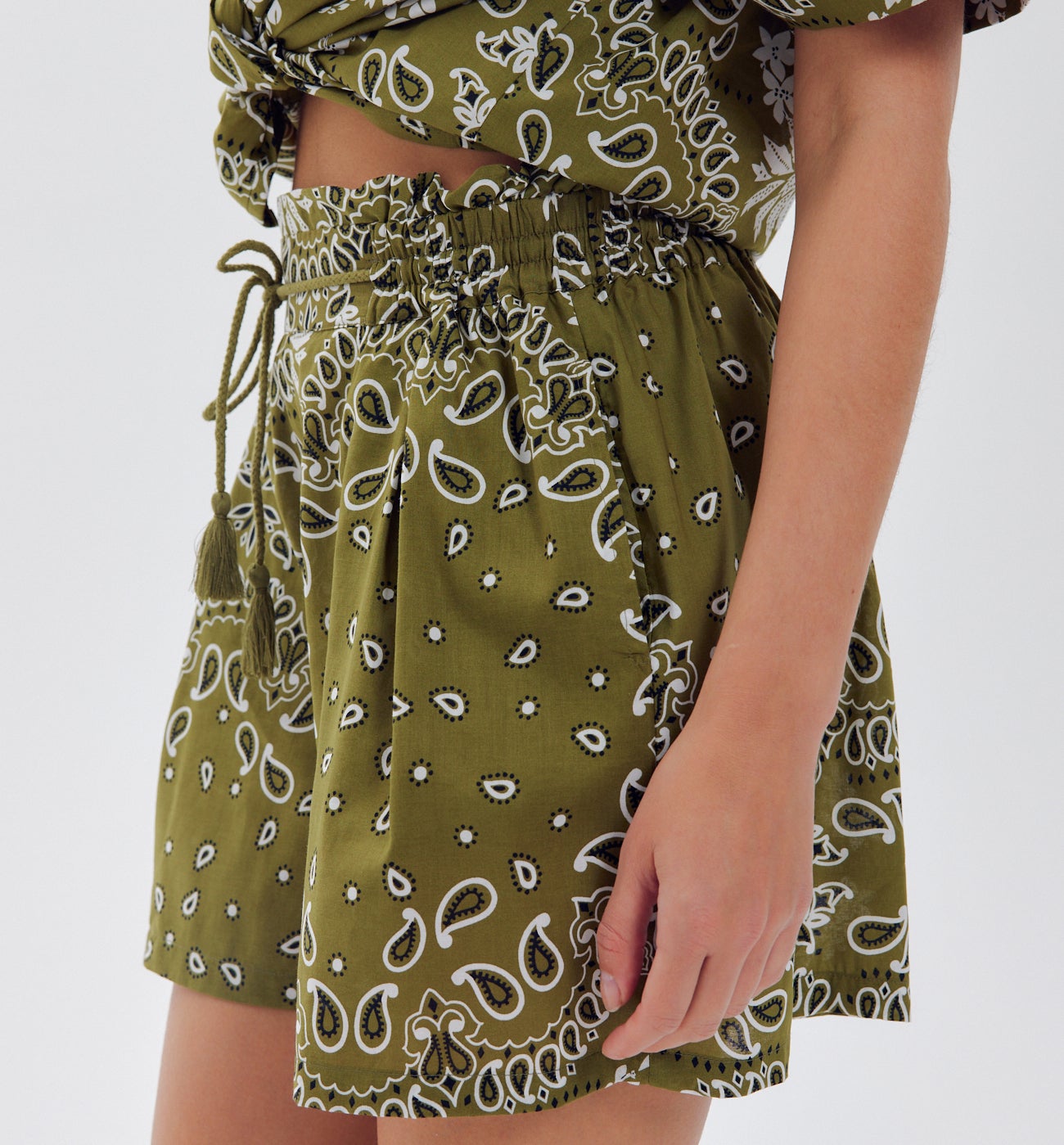 Short motif bandana Femme - Imprimé kaki