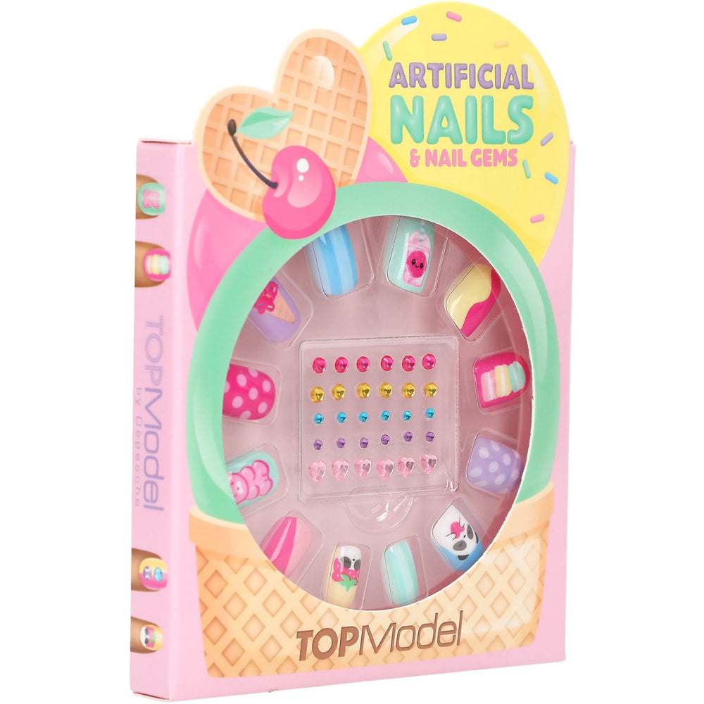 Køb TOPModel Candy Glam Kunstige Negle Og Deco Sten Sæt