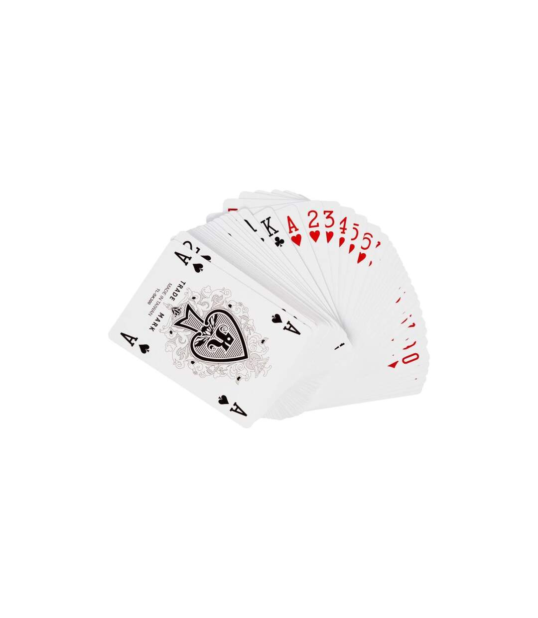 Paris Prix - Jeu De 54 Cartes a Jouer 8cm Blanc