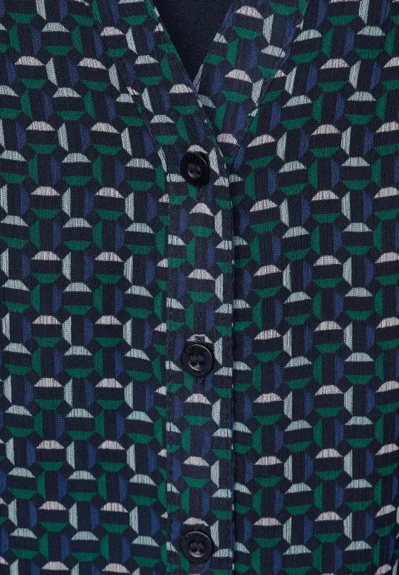 Chiffon Kleid mit Volants - gentle green