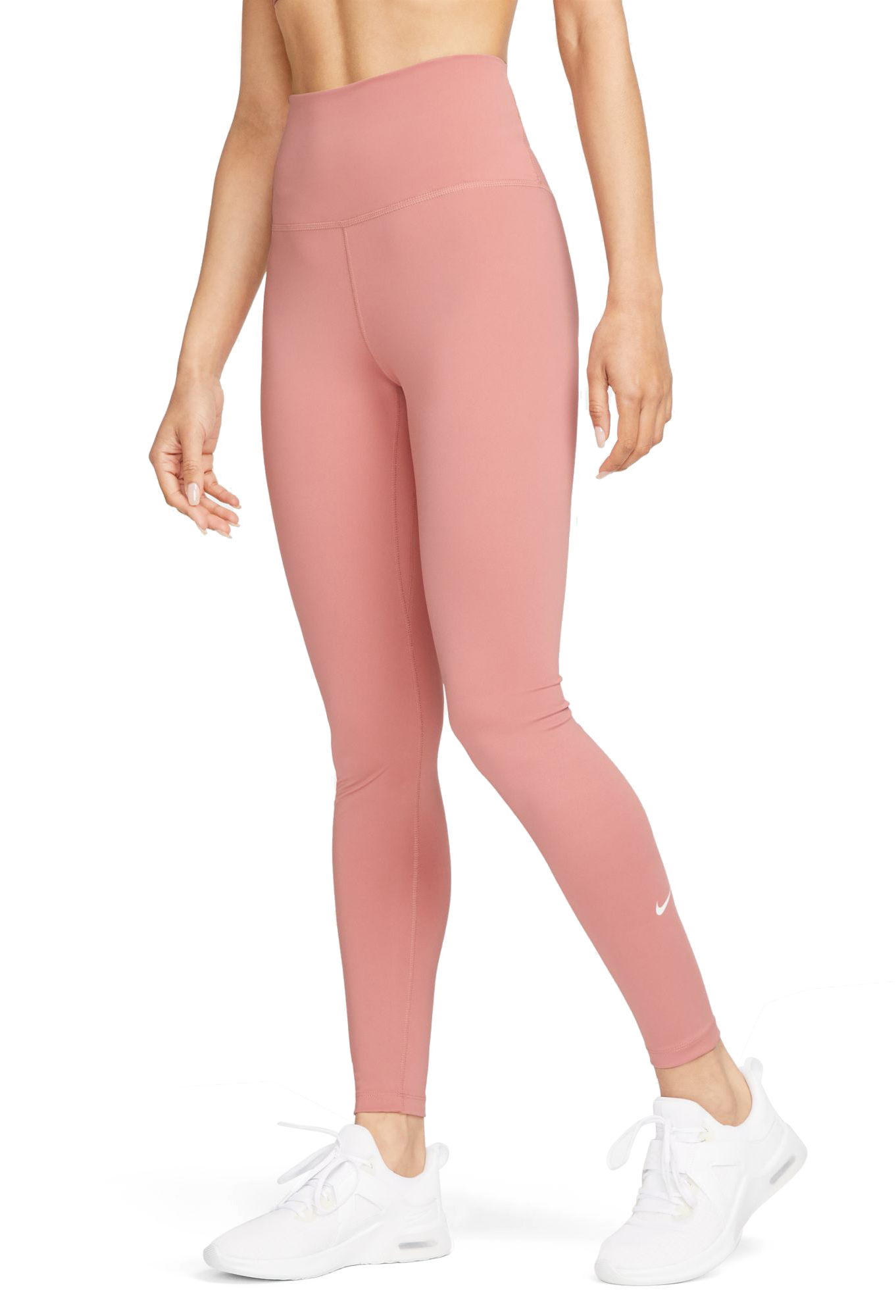 One Dri-FIT High Waist Dame 618/Red Stardust/White