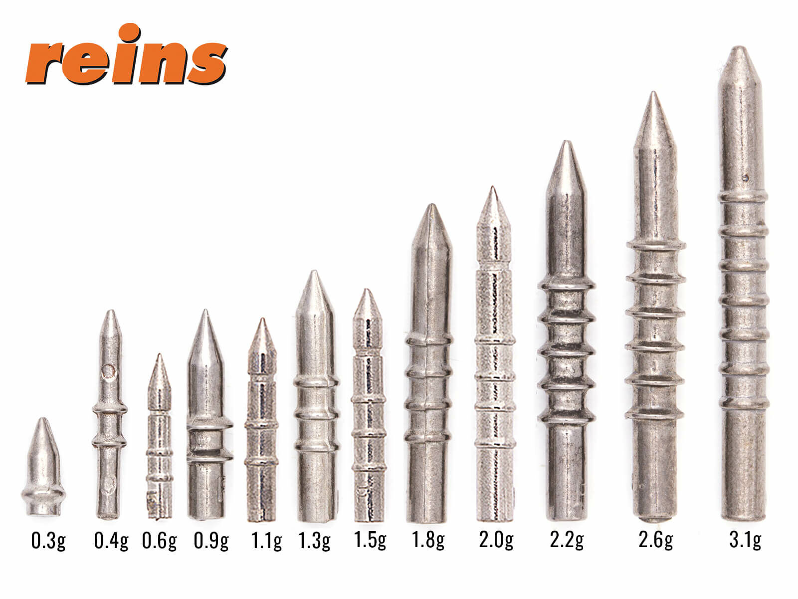 REINS Tungsten Nail Sinker - 1.3g (7 Stk.)