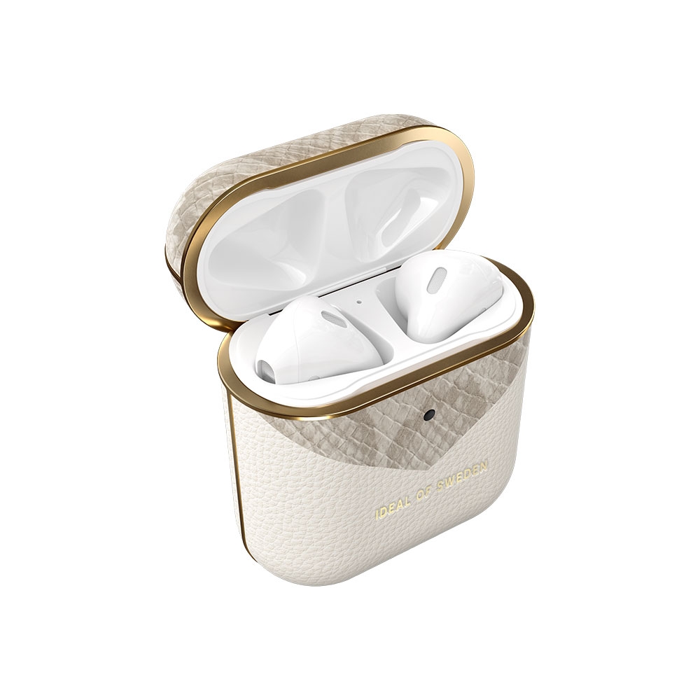 AirPods (1. & 2. Generation) Atelier Leder Tasche Schutzhülle Abdeckung (IDFAPC-200) - Pearl Python