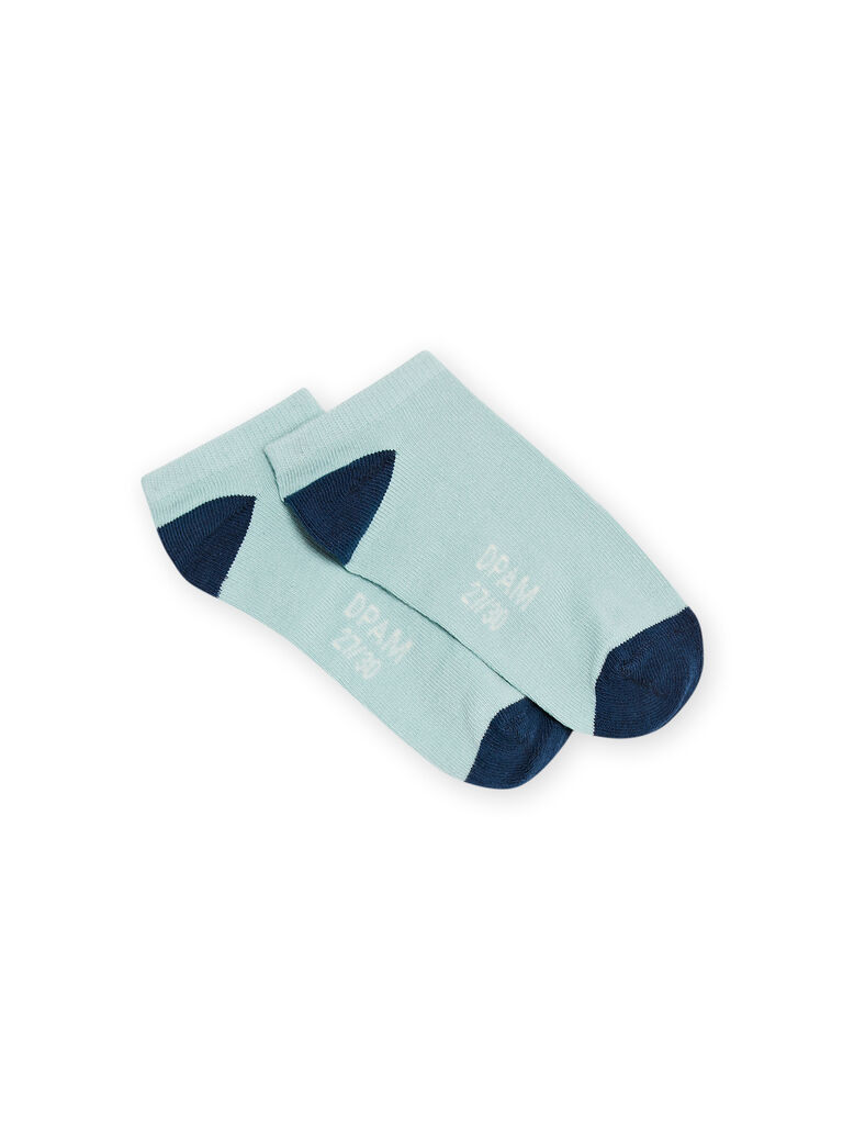 Socquettes opaline et bleu foncé enfant garçon
