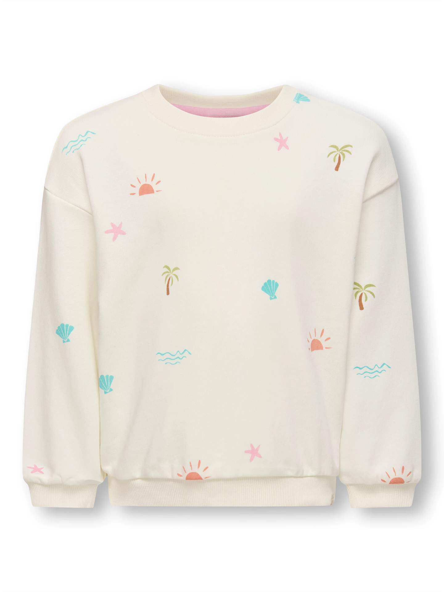 Summer Long Sleeve Loose O-Neck Print Sweatshirt