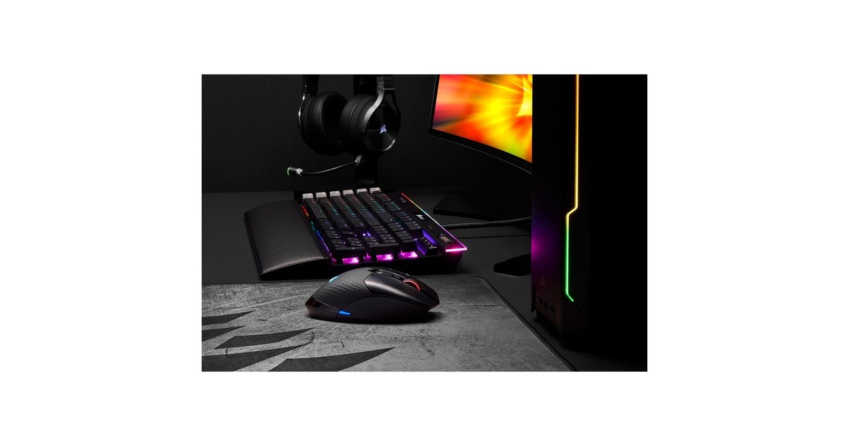 CorsairDARK CORE RGB PRO gaming muis  (Zwart, 18.000 dpi, RGB leds)