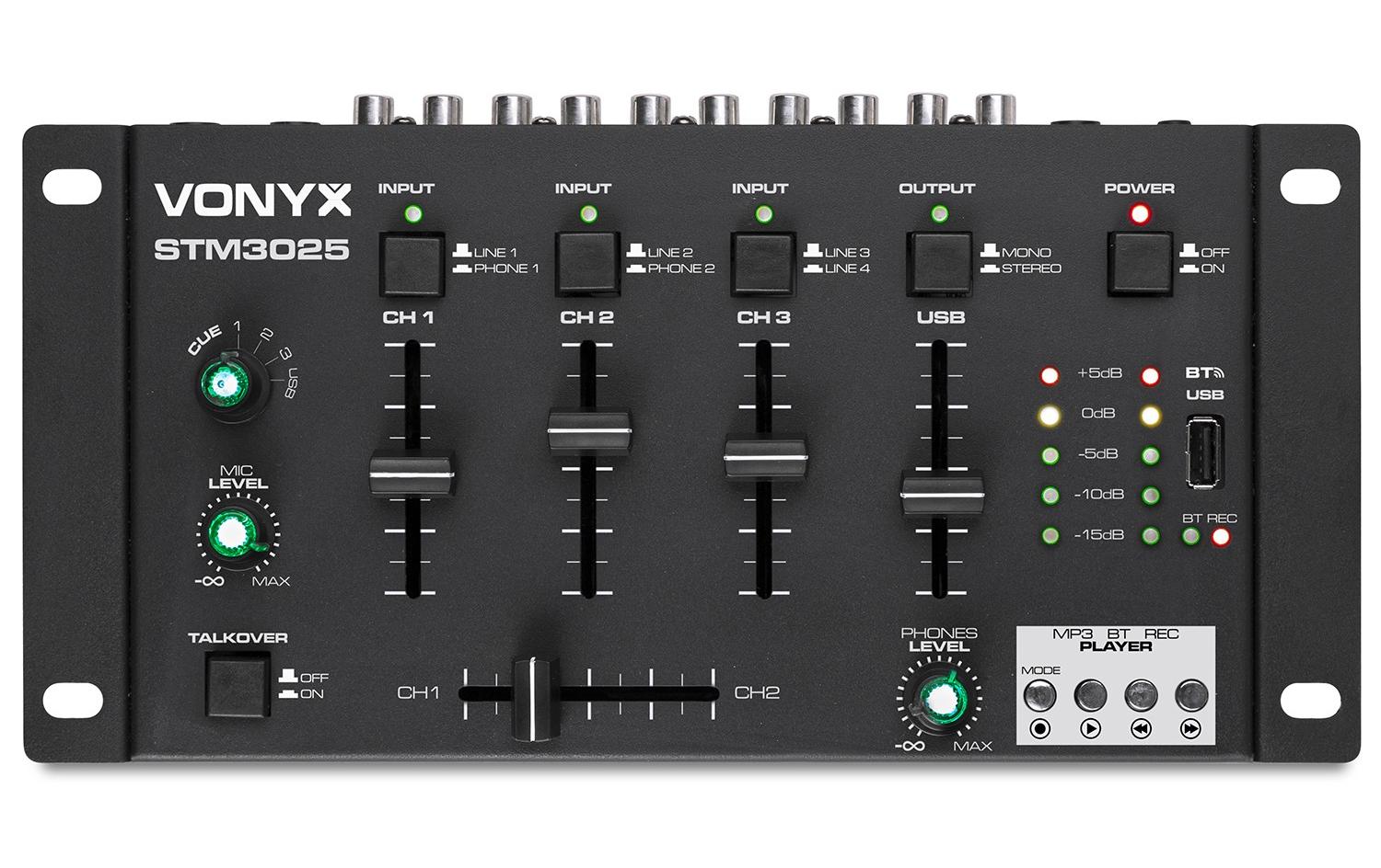Mischpult STM30254-Kanal Mixer mit MP3-Player und Bluetooth
