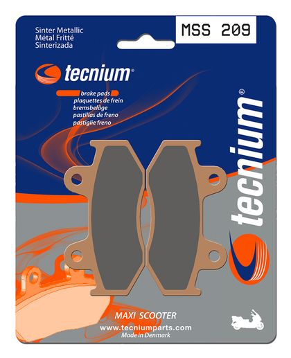 Plaquettes de freins Tecnium Maxi Scooter métal fritté - MSS209