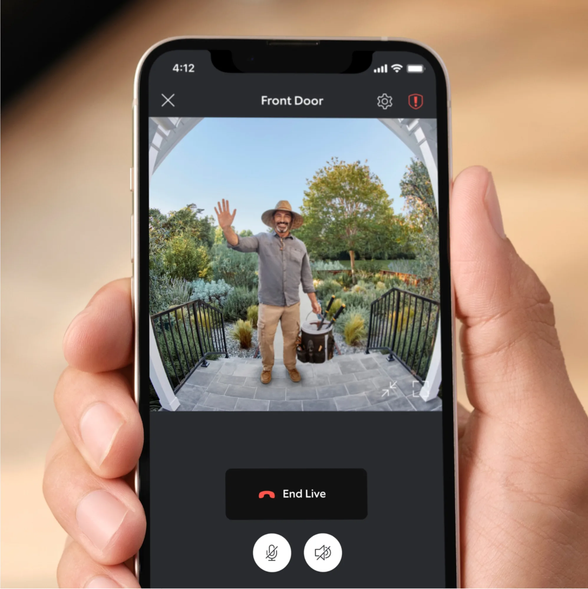 Ring Battery Video Doorbell Plus Nickel Satiné Sonnette connectée