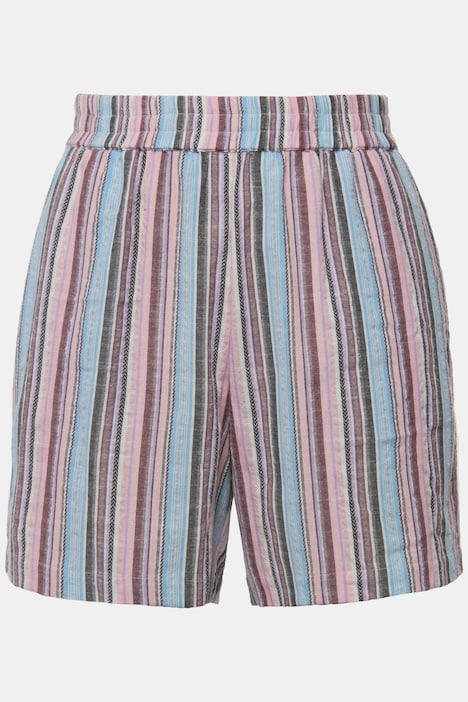 Shorts, Wide Legs, HighWaist, Streifen, Elastikbund