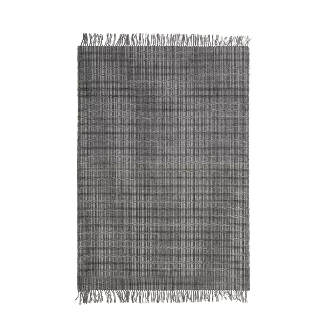 Tapis de salon rectangulaire matière recyclée (140 x 200 cm) Priya Gris