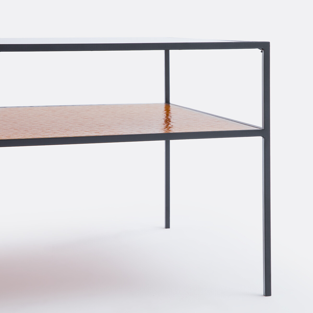 LA REDOUTE INTERIEURS<br>Mesa de centro Erita com tampo de vidro duplo