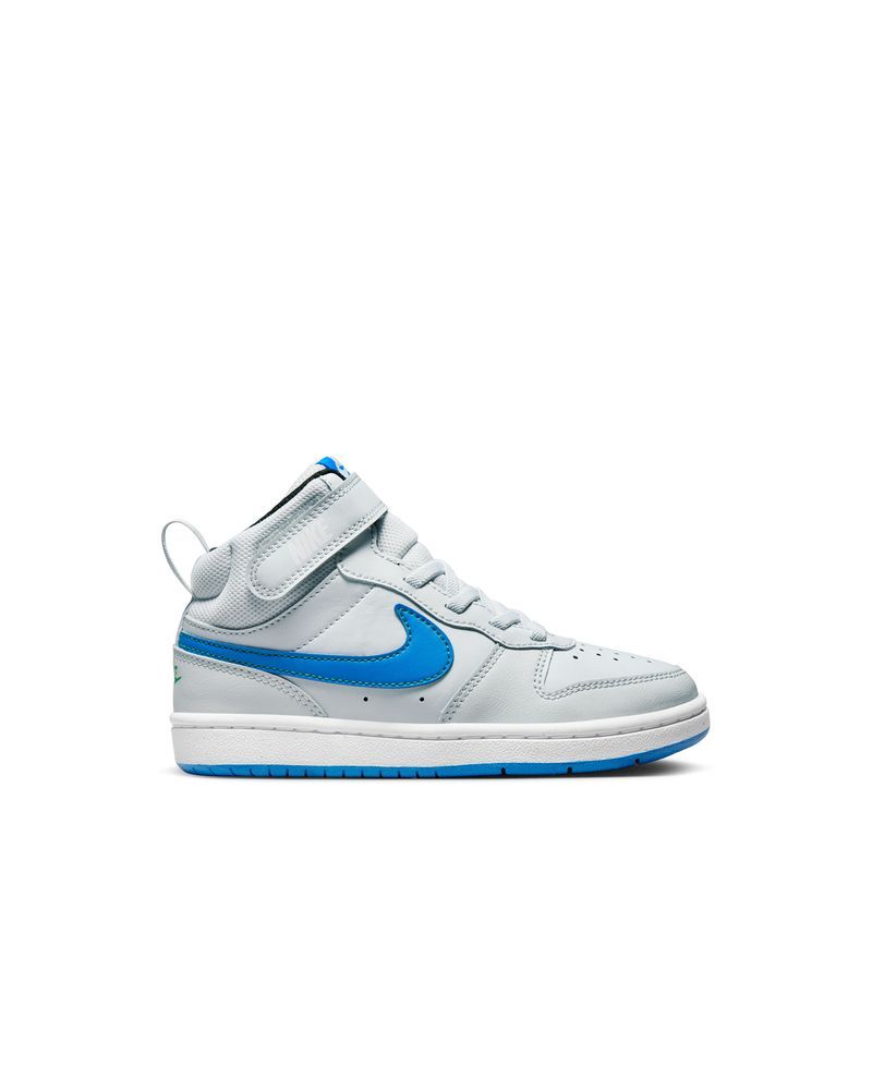 Chaussures Nike Court Borough Mid 2 Gris & Bleu pour enfant