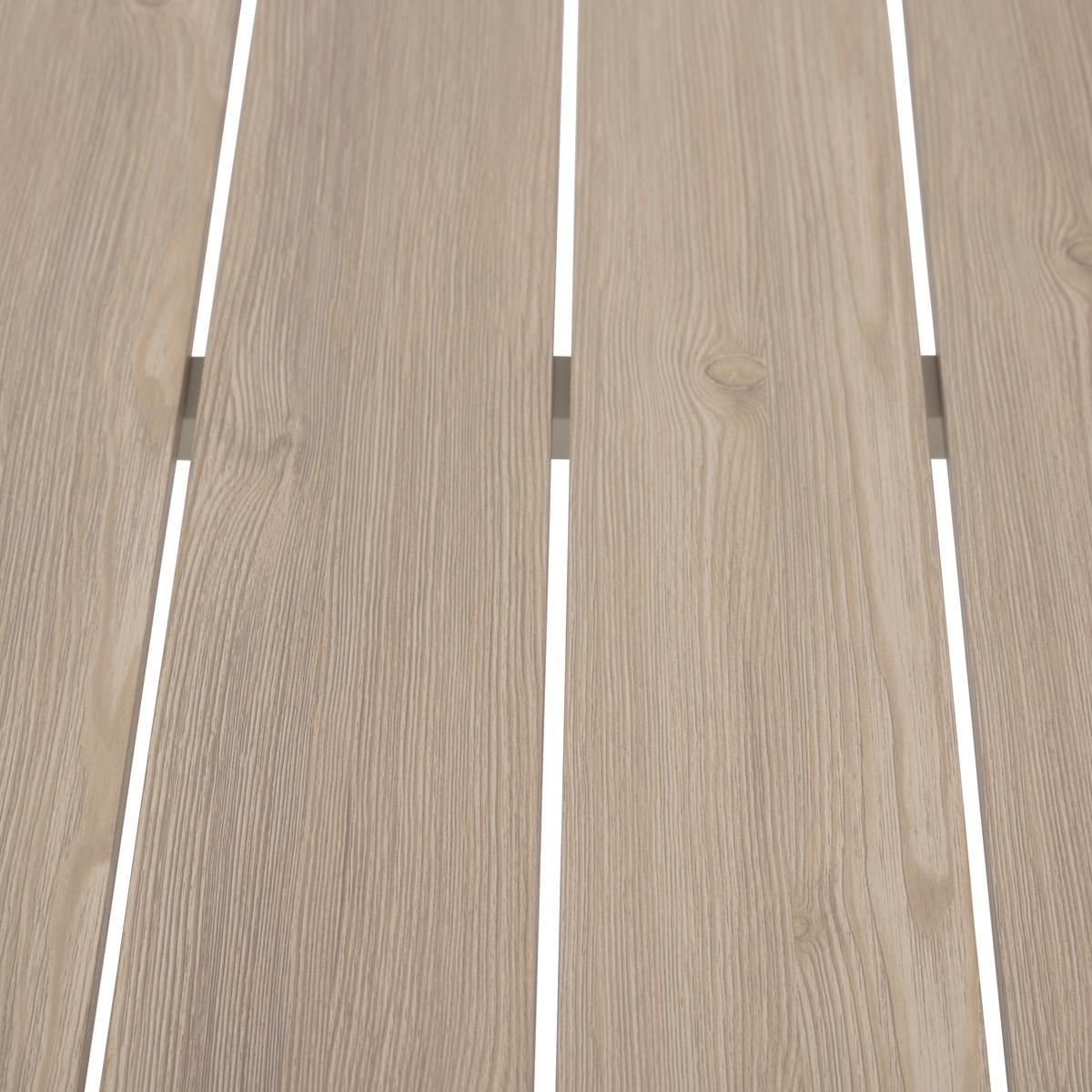 TABLE EVASION FIXE ALUMINIUM LIN ARGILE 4 PLACES