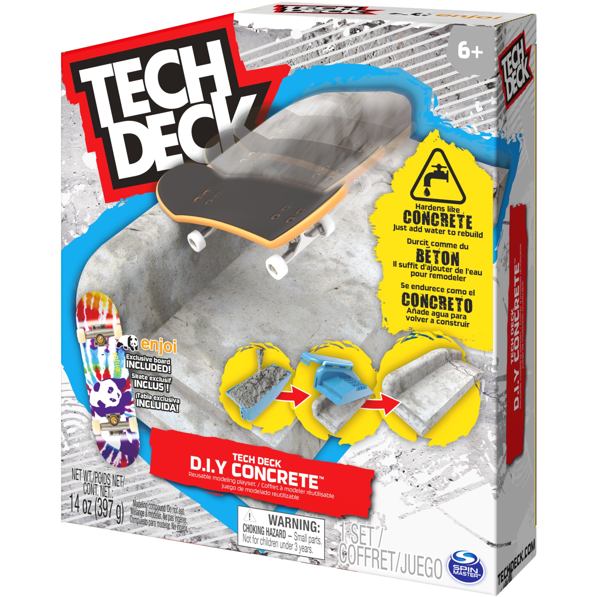 Spin Master Spielfahrzeug Tech Deck - Concrete Fingerboard-Rampe zum Selberbauen