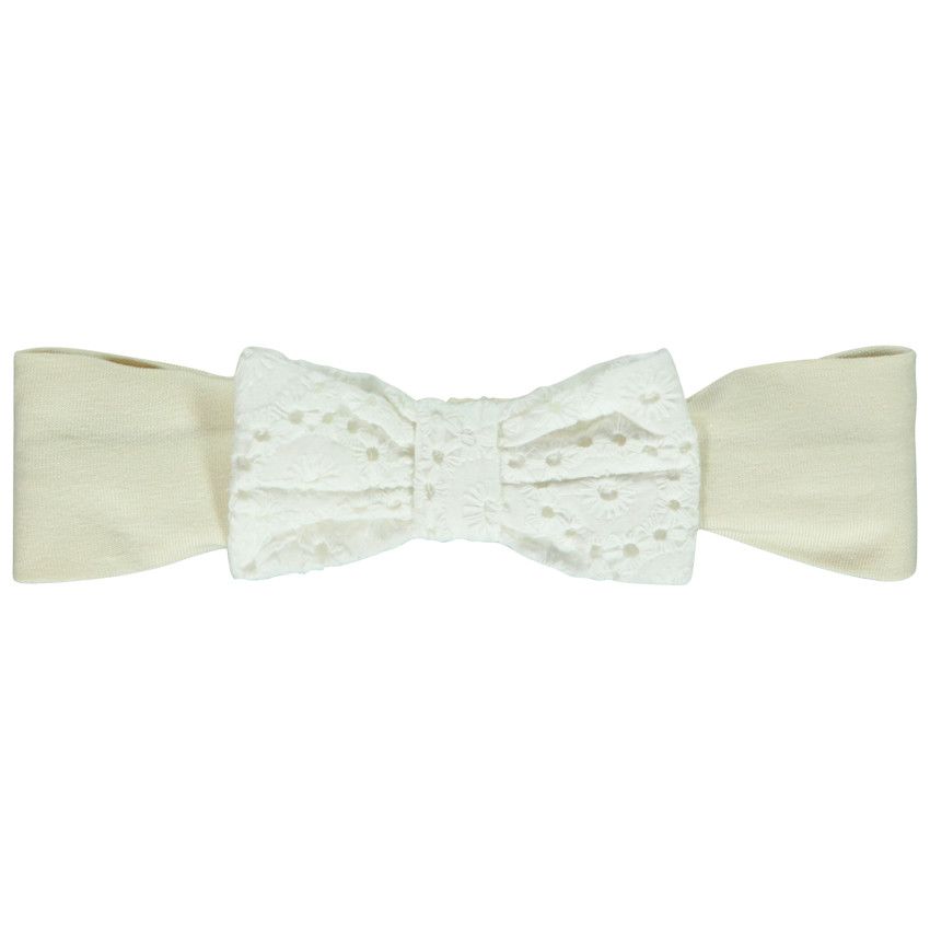 Ensemble 3 pièces avec broderie anglaise Marie Disney pour bébé fille - Ecru