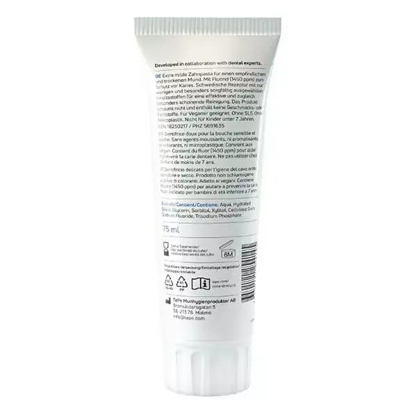 Pasta de dentes TePe Pure sem perfume 75ml