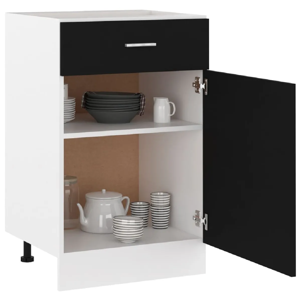 vidaXL Armoire de plancher - Noir