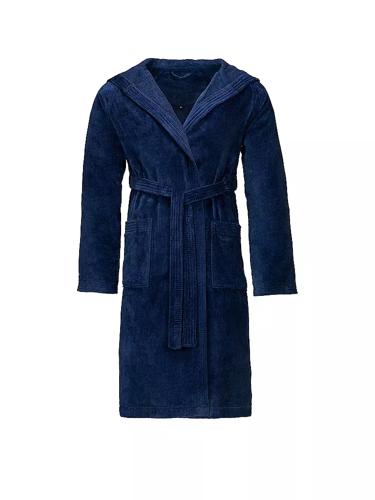 VOSSEN Unisex Bademantel TEXAS Winternight dunkelblau