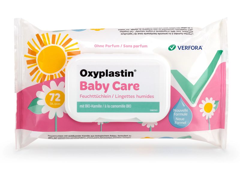OXYPLASTIN Feuchttücher BabyCare Monatsbox 10x 72 Stk. Sanfte Reinigung und Pflege