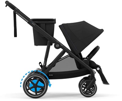 Cybex e-Gazelle S Søskenvogn, Moon Black/Black