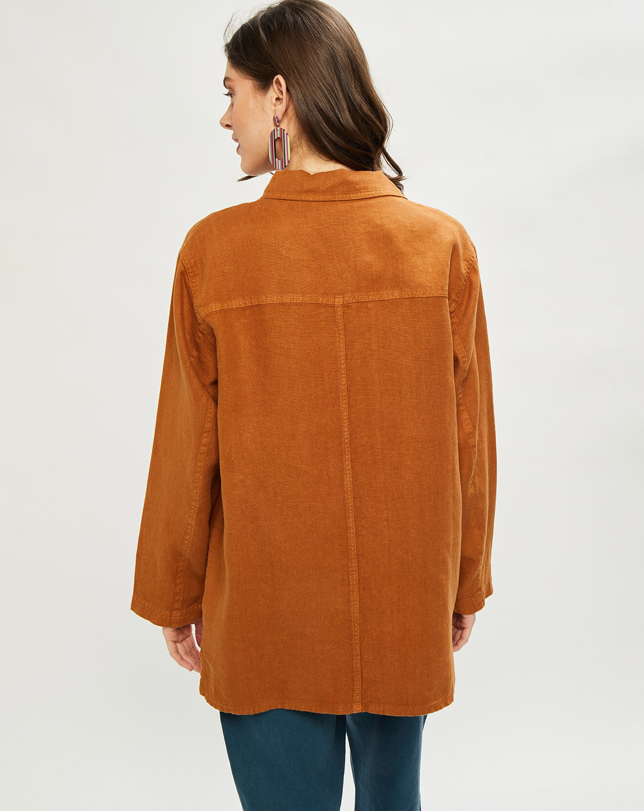 Harris Wilson Veste 100% Lin Cruz cacao