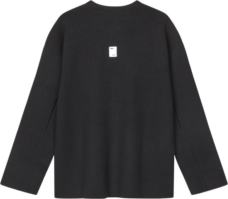 Barfod Excursion'' Elbow Slit C-neck Knit Black