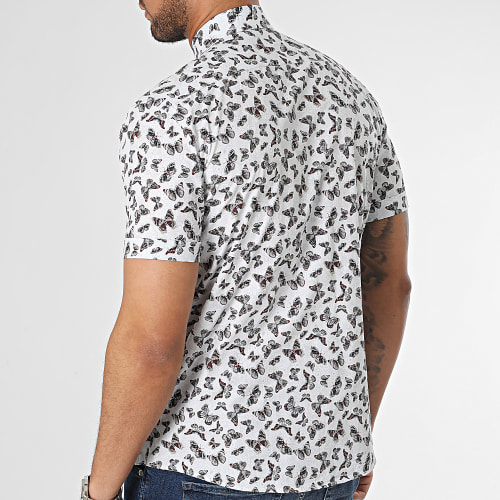 Chemise Manches Courtes Gris Clair