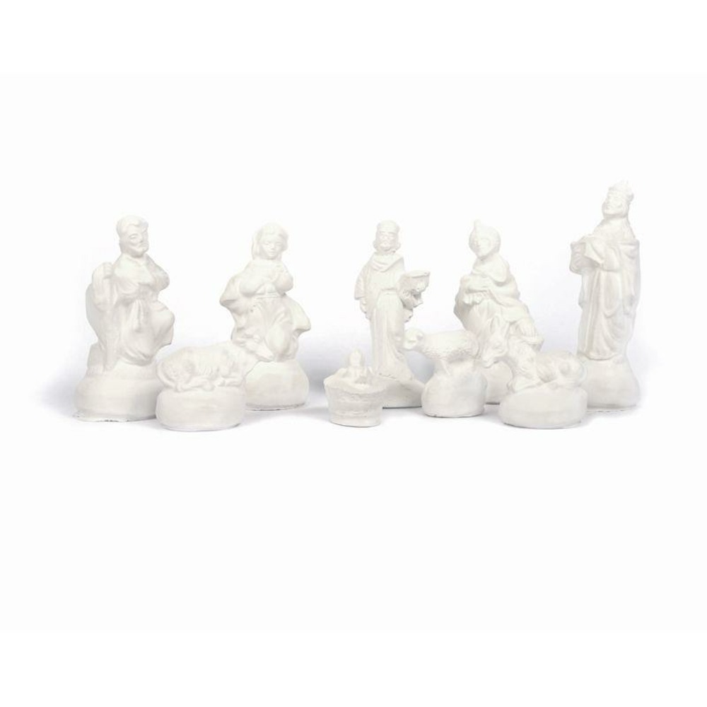 9 moules en latex santons - crèche de noël + céramique à froid 1 kg