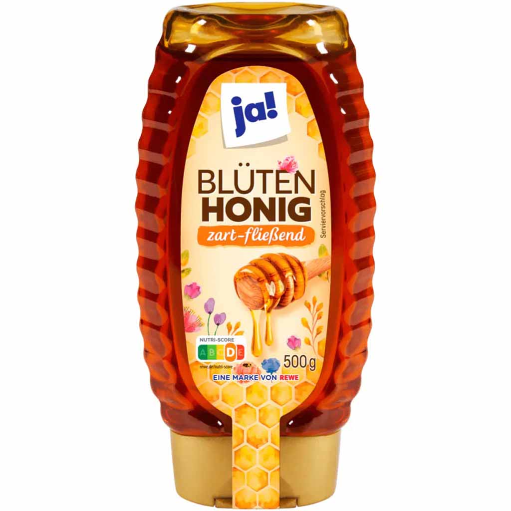 ja! Blütenhonig zart fließend Spenderflasche 500g MHD:29.10.25