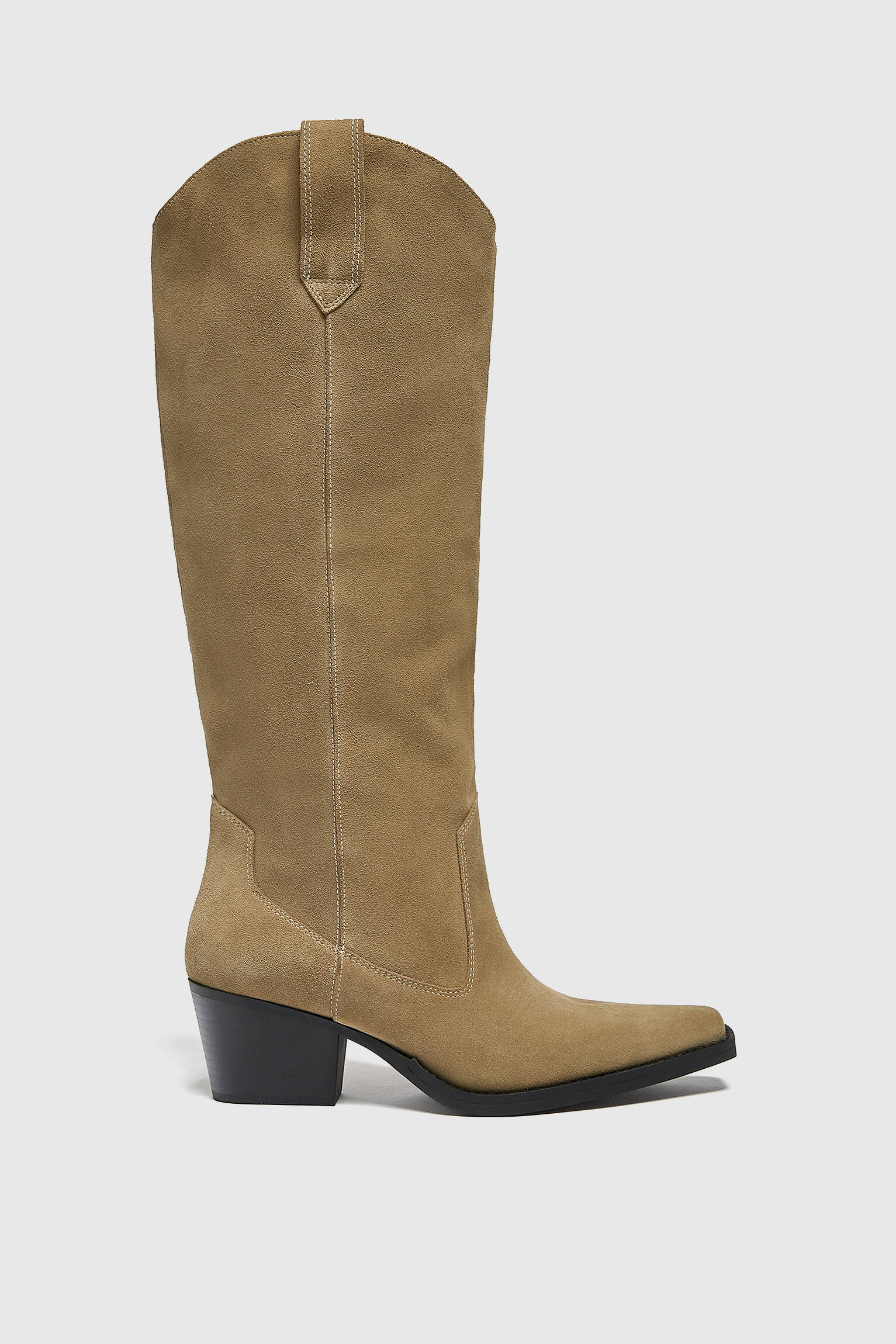 BOTA DE COWBOY DE COURO - AREIA