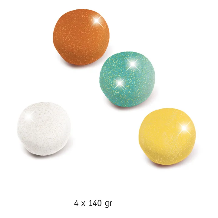 Djeco Pots de pâte à modeler Pailletées - Set de 4