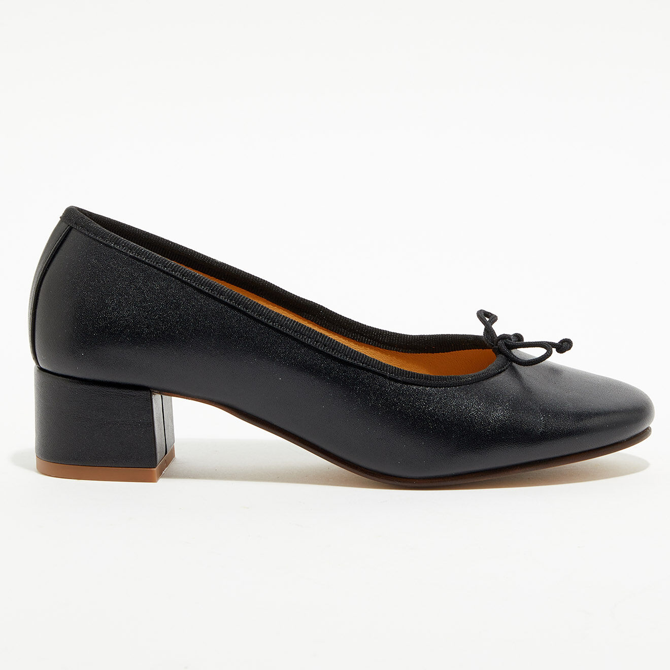 Quartier Latin Ballerines trotters en Cuir Diane noires - Talon 4 cm