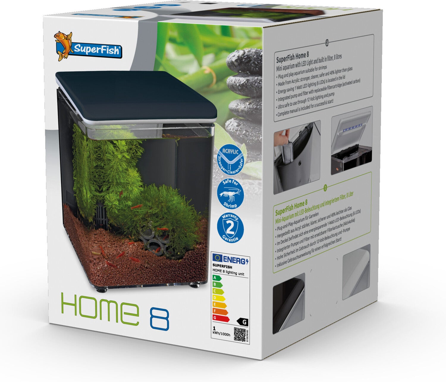 SuperFish aquarium Home 8 zwart 8 L
