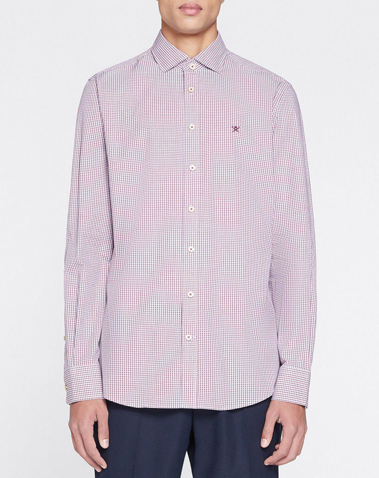 Hackett London Chemise Slim Fit à carreaux rouge