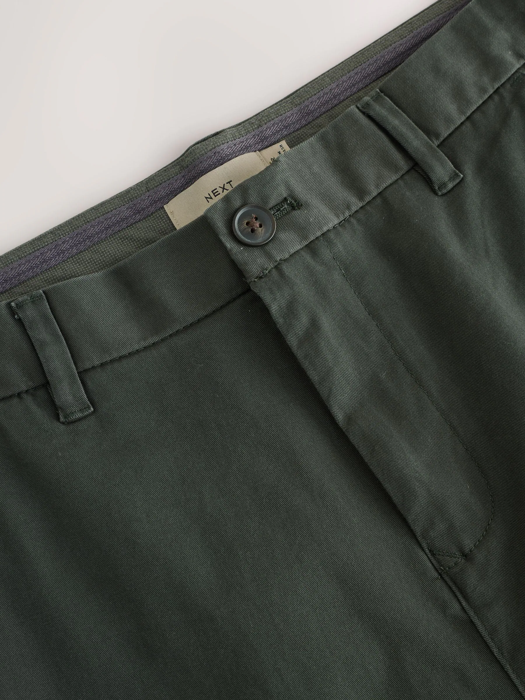 Donkergroen - Straight fit - Stretchy chino