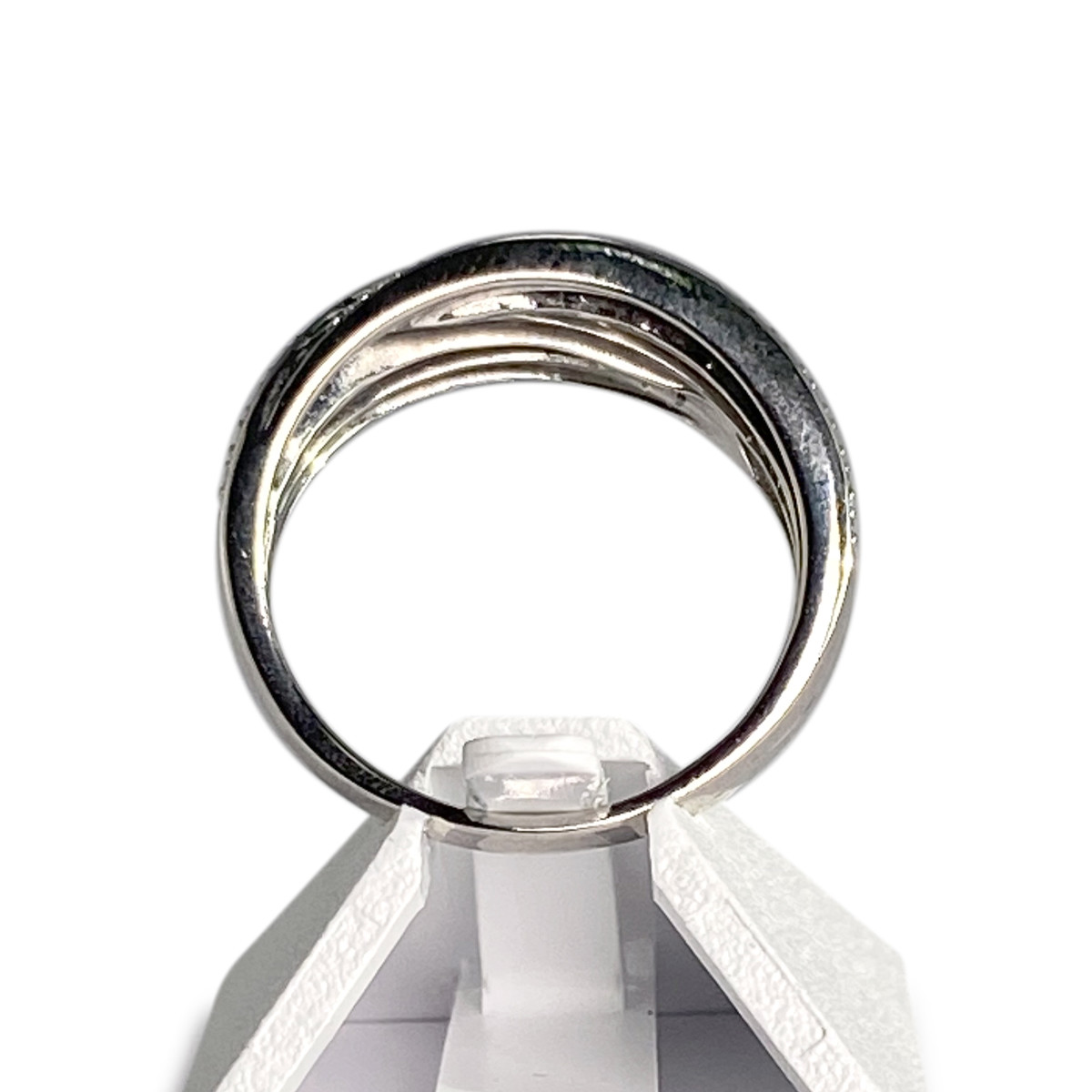Bague d'occasion or 750 blanc diamants