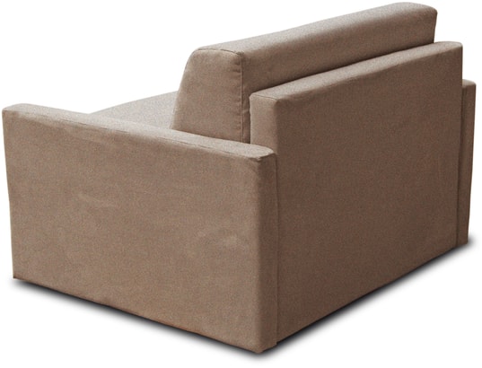 CITY - Fauteuil convertible Aosta tissu marron couchage 75x195 cm