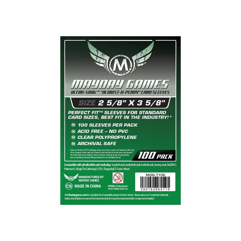 Sleeves Mayday Games Vert perfect fit