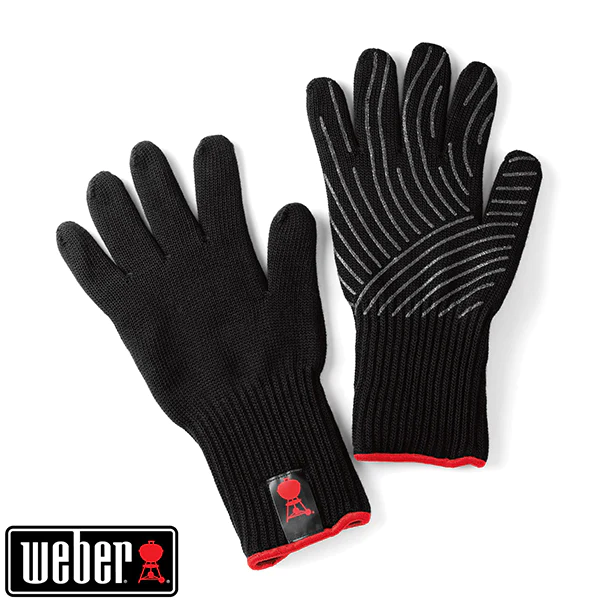 Gants special barbecue Premium taille S M thermorésistants noir Weber