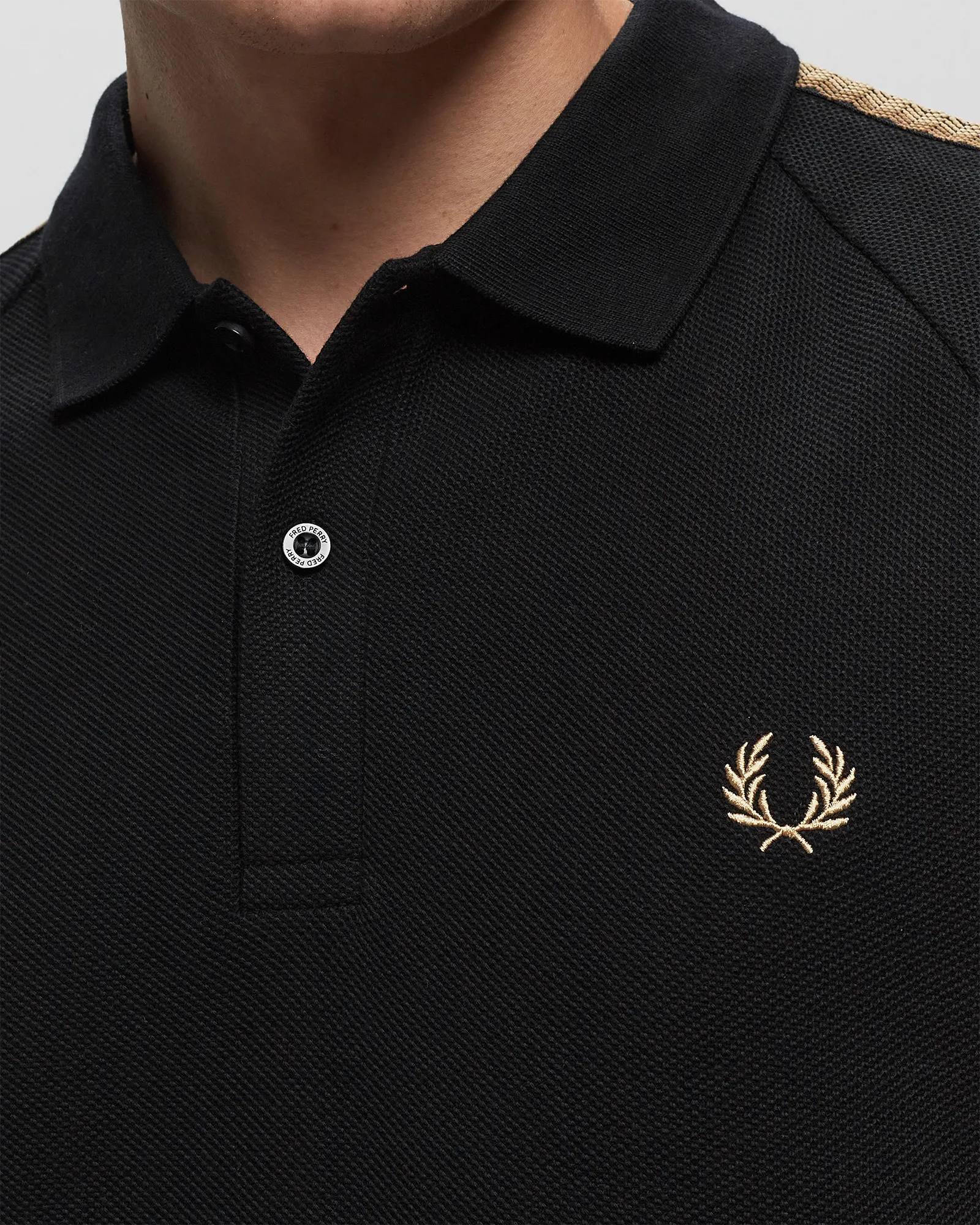 Fred Perry Honeycomb Taped polo Shirt