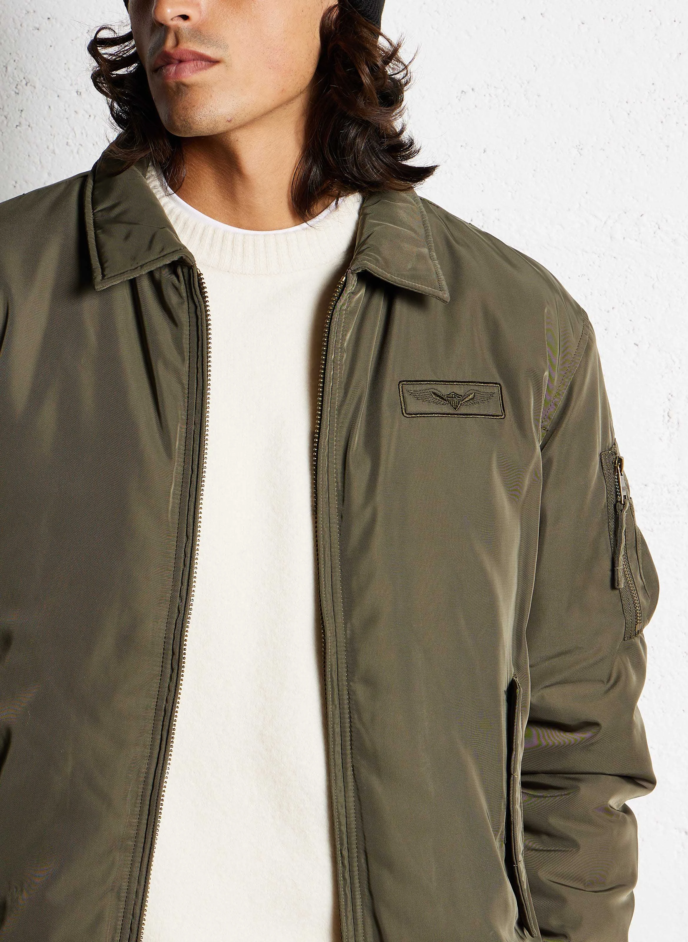 CORNELL - Blouson col à revers droit | Kaki