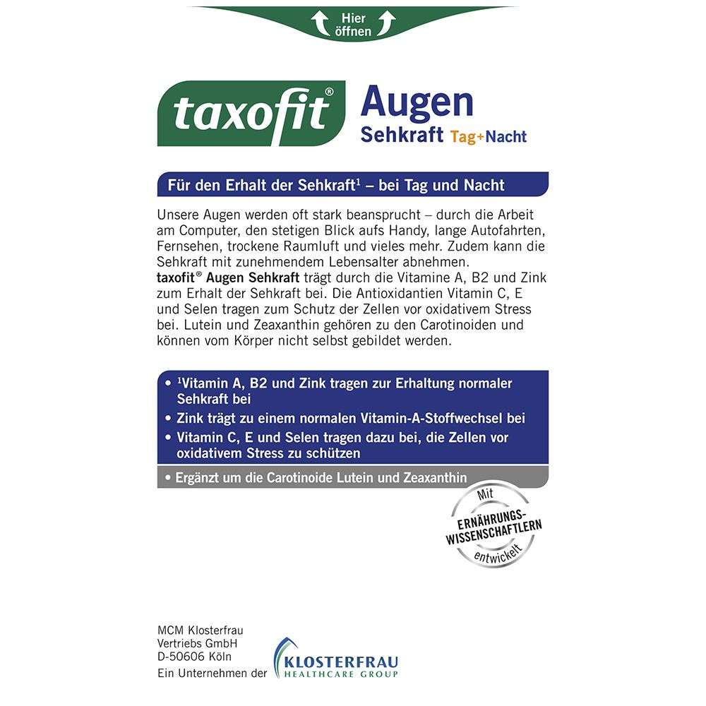 taxofit® Augen Sehkraft Tag+ Nacht