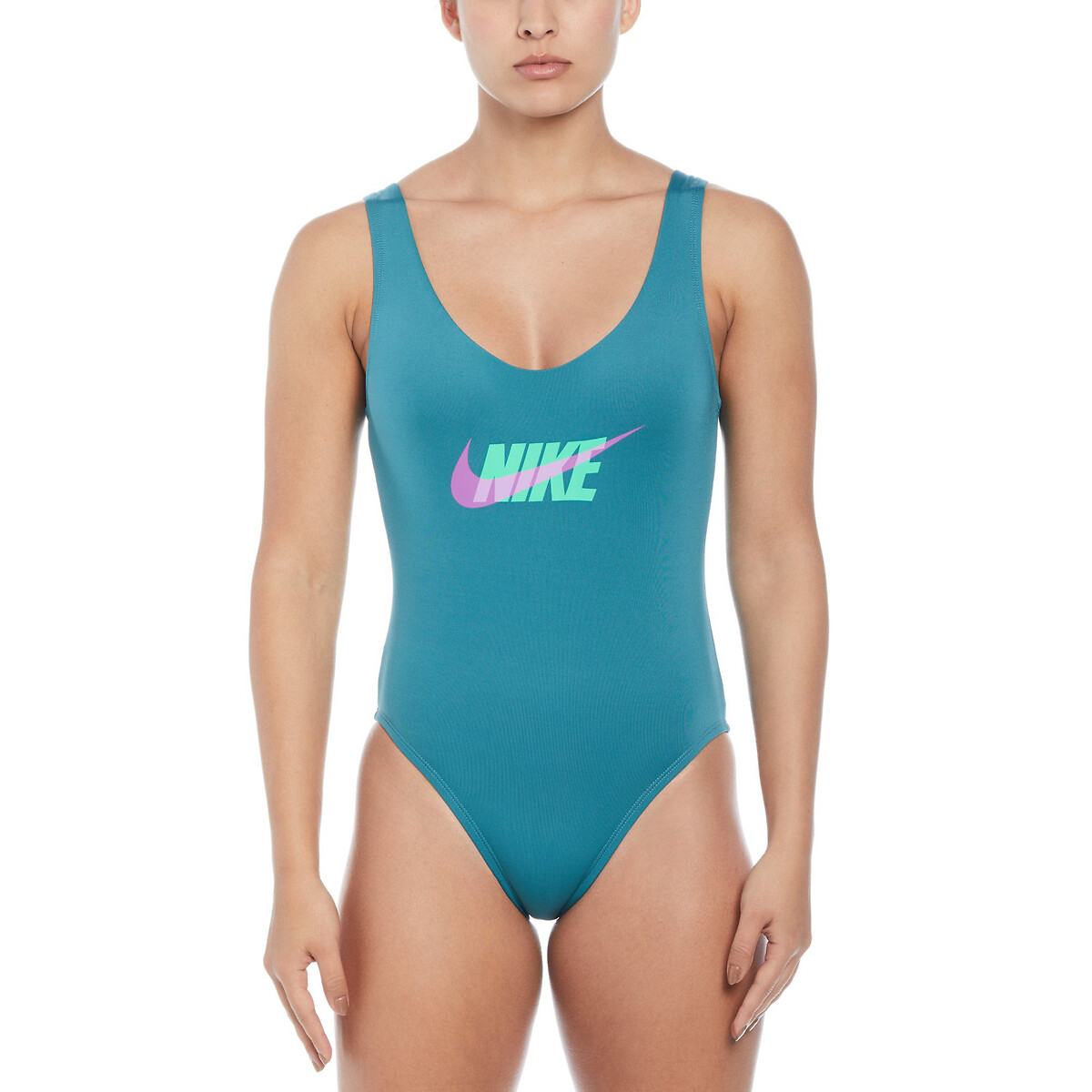 NIKE<br>Maiô com vários logos e costas em U